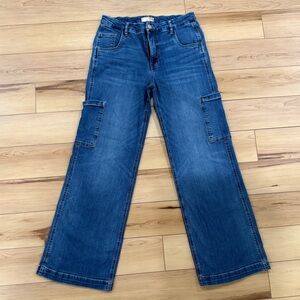 Kut from the Kloth Jodi High Rise Fab Ab Wide Leg Carpenter Jeans - Runs Large